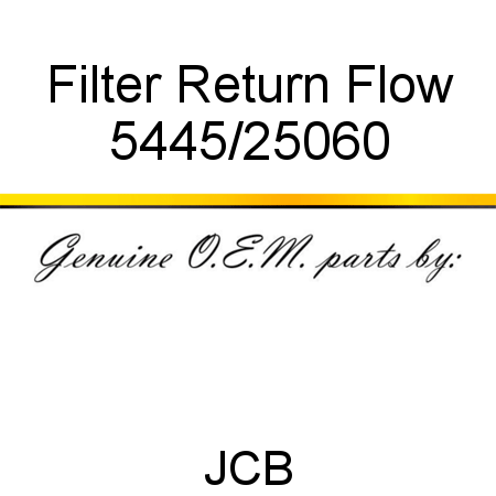 Filter, Return Flow 5445/25060