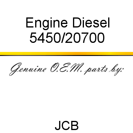 Engine, Diesel 5450/20700