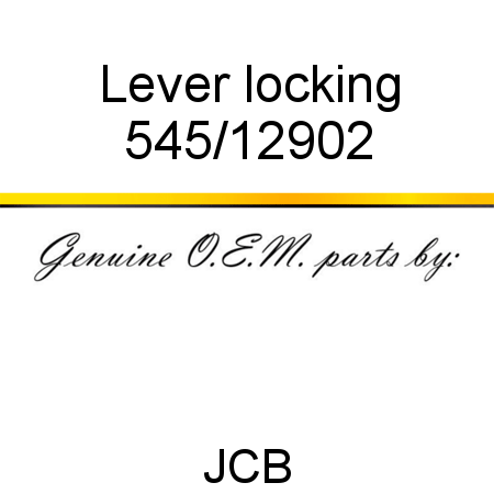 Lever, locking 545/12902