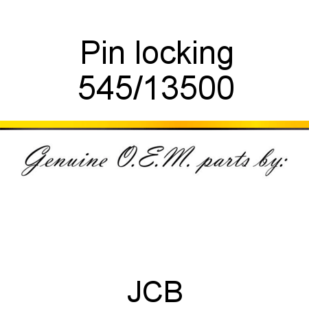 Pin, locking 545/13500