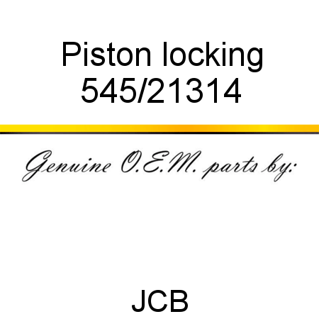 Piston, locking 545/21314