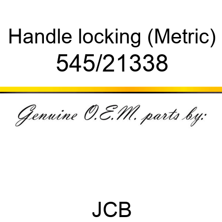 Handle, locking (Metric) 545/21338