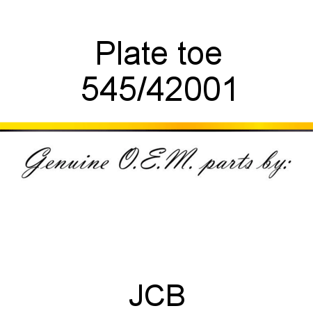 Plate, toe 545/42001