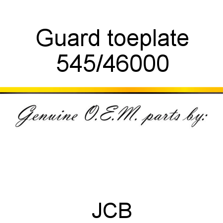 Guard, toeplate 545/46000
