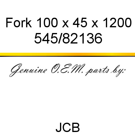 Fork, 100 x 45 x 1200 545/82136