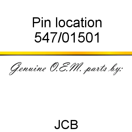 Pin, location 547/01501