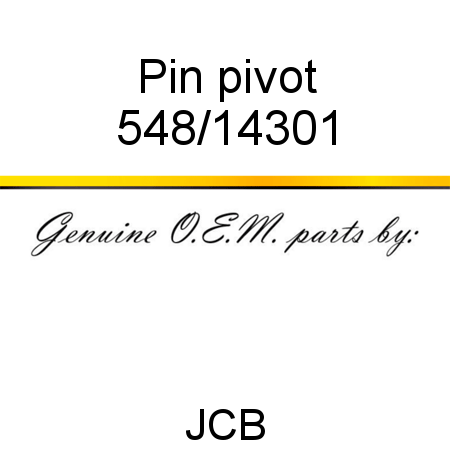 Pin, pivot 548/14301