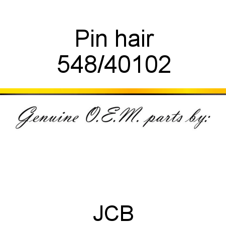 Pin, hair 548/40102