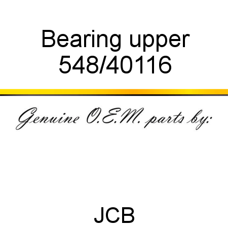 Bearing, upper 548/40116