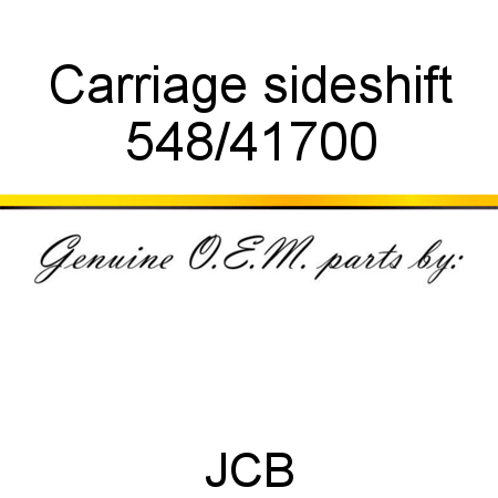 Carriage, sideshift 548/41700