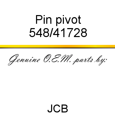 Pin, pivot 548/41728