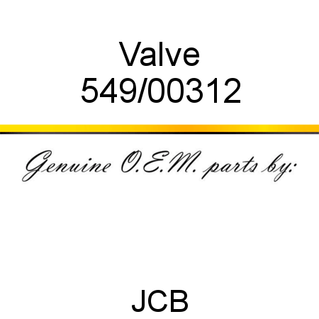 Valve 549/00312