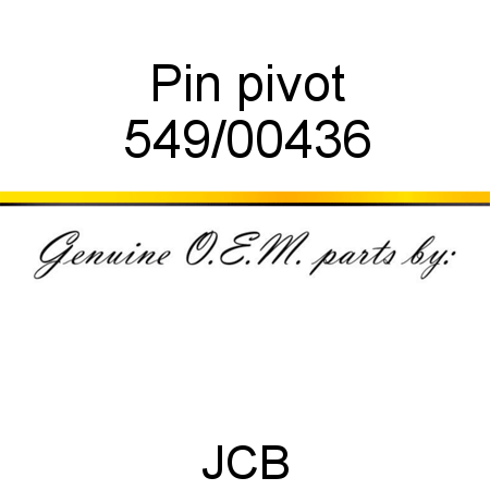 Pin, pivot 549/00436