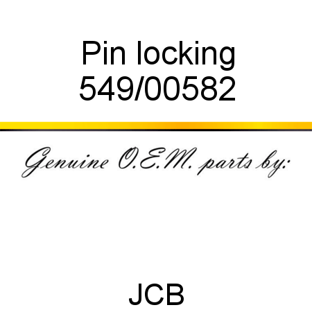 Pin, locking 549/00582