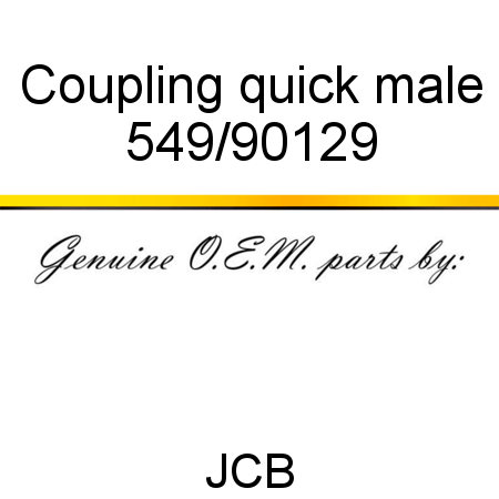Coupling, quick, male 549/90129
