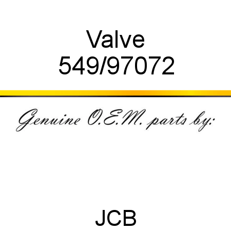 Valve 549/97072