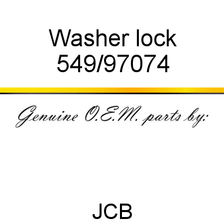 Washer, lock 549/97074