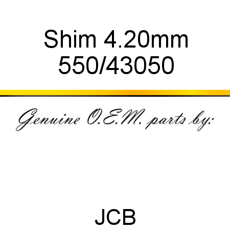 Shim, 4.20mm 550/43050