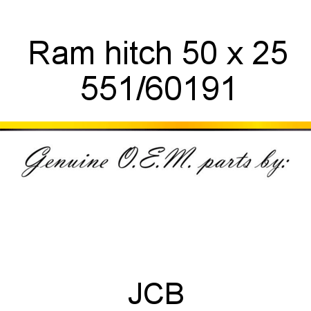 Ram, hitch, 50 x 25 551/60191