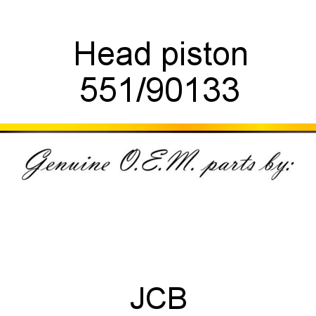 Head, piston 551/90133