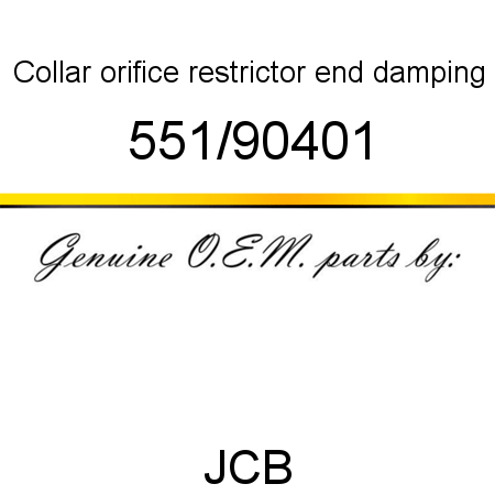 Collar, orifice restrictor, end damping 551/90401
