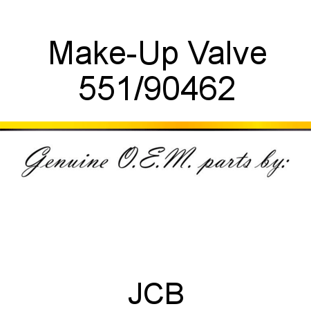 Make-Up Valve 551/90462