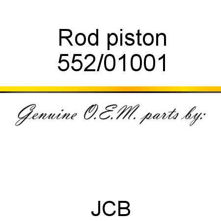 Rod, piston 552/01001