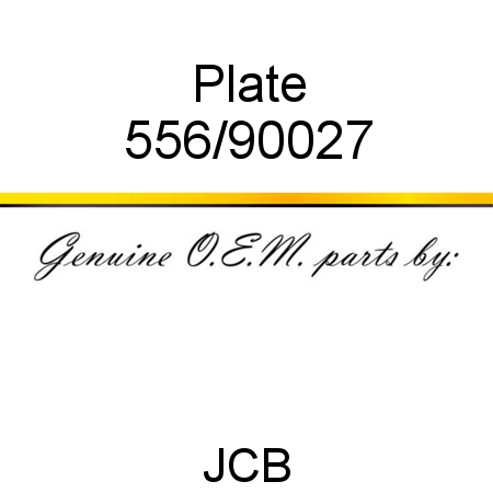 Plate 556/90027