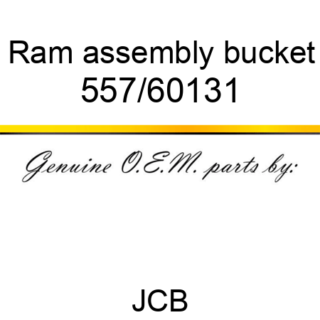 Ram, assembly, bucket 557/60131