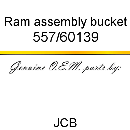 Ram, assembly, bucket 557/60139