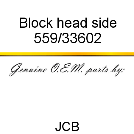 Block, head side 559/33602