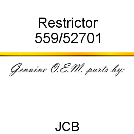 Restrictor 559/52701