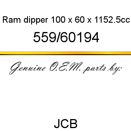 Ram, dipper, 100 x 60 x 1152.5cc 559/60194