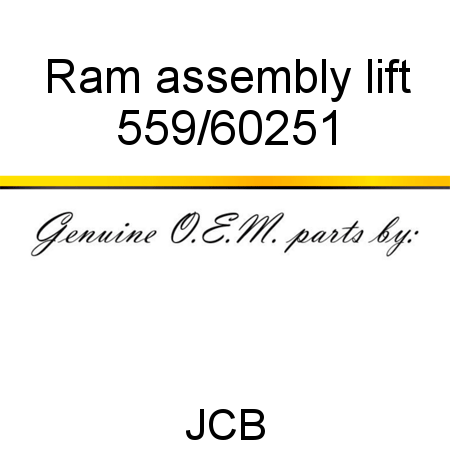 Ram, assembly, lift 559/60251