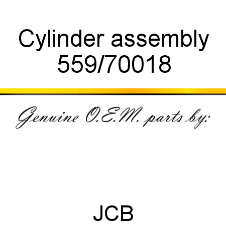 Cylinder, assembly 559/70018