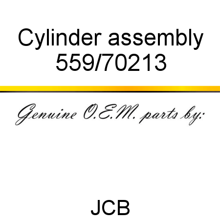 Cylinder, assembly 559/70213