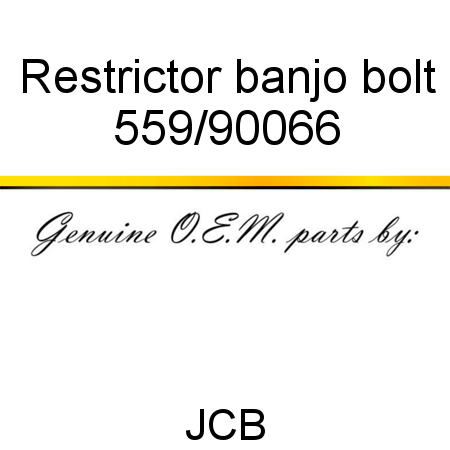 Restrictor, banjo bolt 559/90066