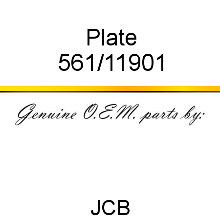 Plate 561/11901