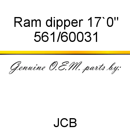 Ram, dipper, 17`0