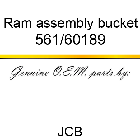 Ram, assembly, bucket 561/60189