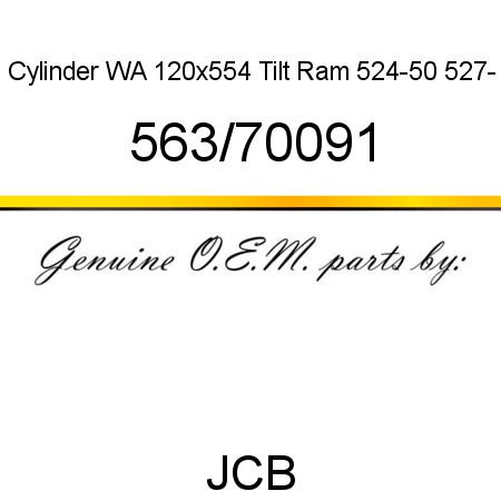 Cylinder, WA 120x554, Tilt Ram 524-50 527- 563/70091