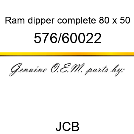 Ram, dipper, complete, 80 x 50 576/60022