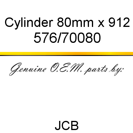 Cylinder, 80mm x 912 576/70080