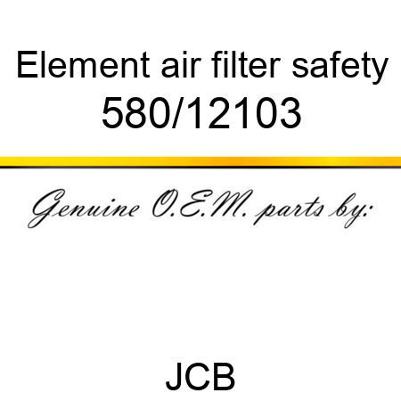 Element, air filter, safety 580/12103