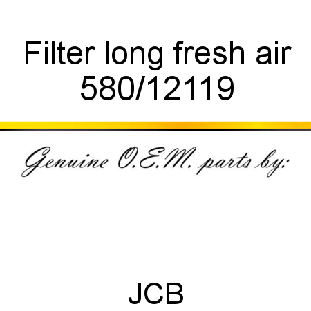 Filter, long, fresh air 580/12119