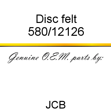 Disc, felt 580/12126