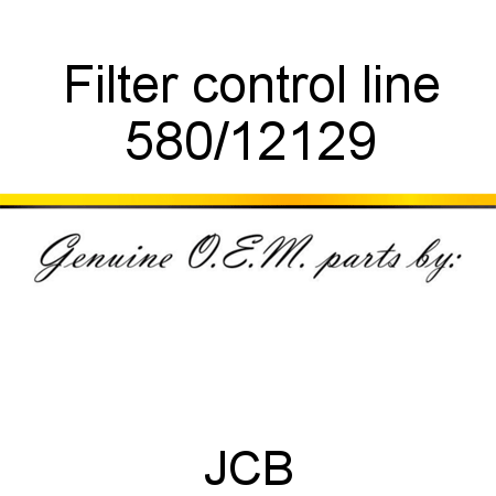 Filter, control line 580/12129