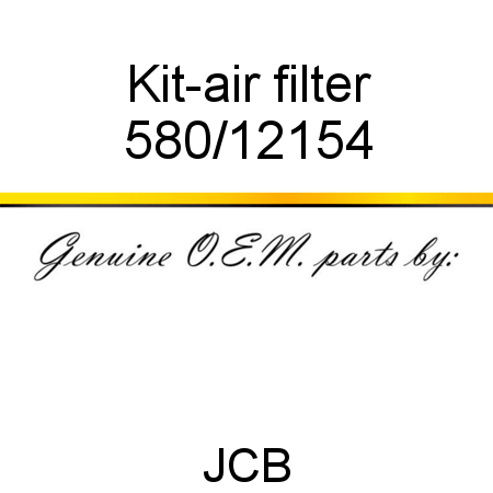Kit-air filter 580/12154