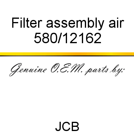 Filter, assembly, air 580/12162