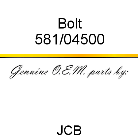 Bolt 581/04500